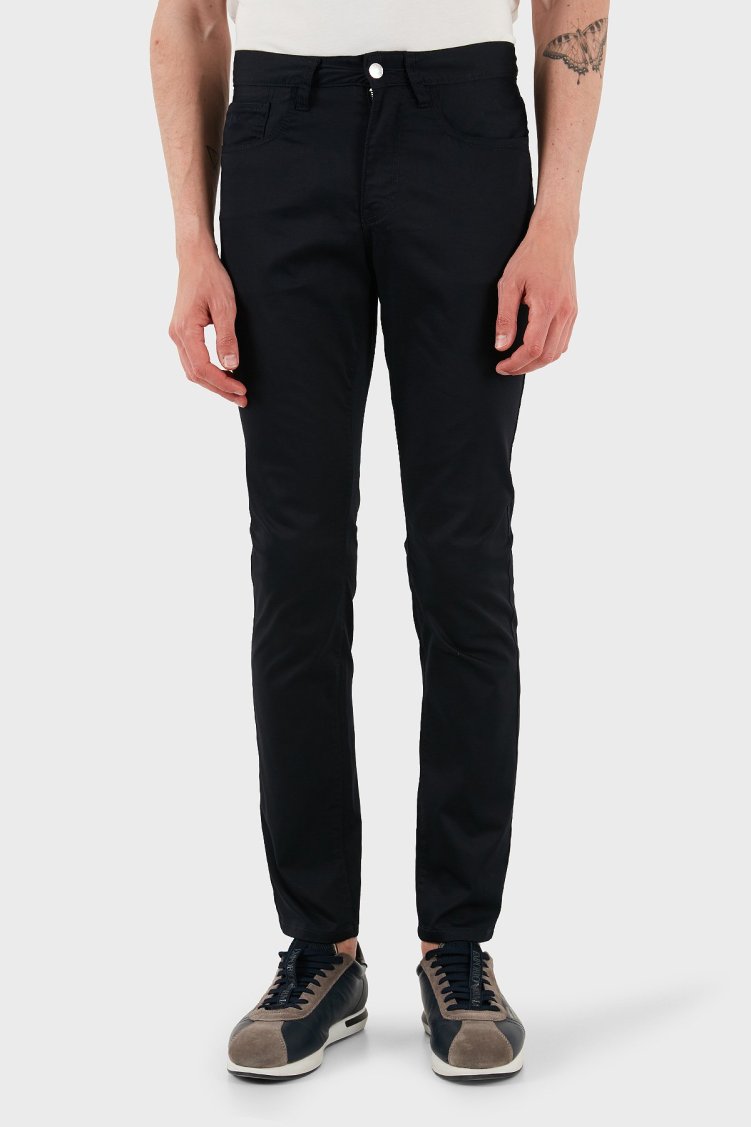 Armani Exchange Streç Pamuklu Slim Fit Normal Bel Düz Paça Erkek Pantolon XM000070 AF13236 UB101 LACİVERT - Armani Exchange