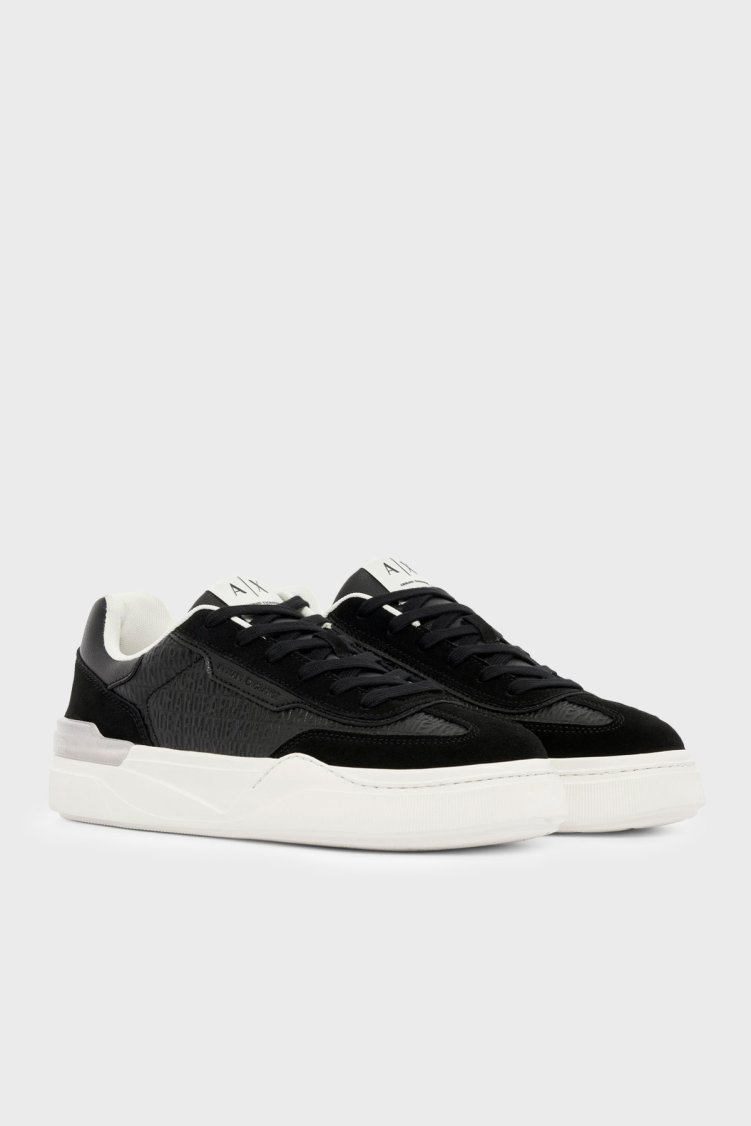 Armani Exchange Süet Detaylı Sneaker Erkek Ayakkabı XM002688 AF21419 UC001 Siyah - Armani Exchange (1)