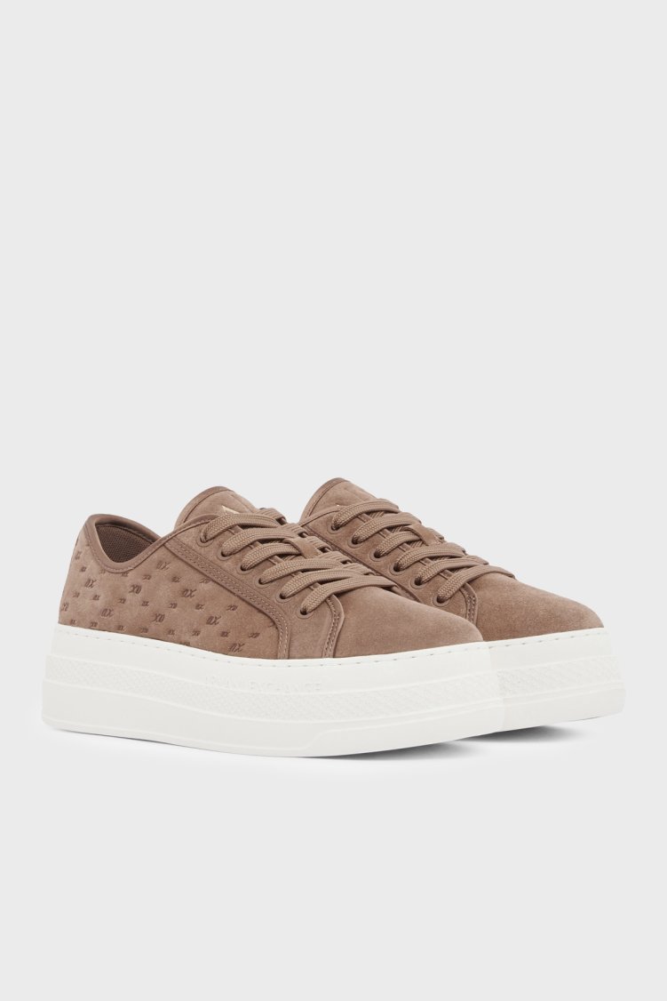 Armani Exchange Süet Sneaker Kadın Ayakkabı XW003070 AF27079 U6120 Vizon - Armani Exchange (1)