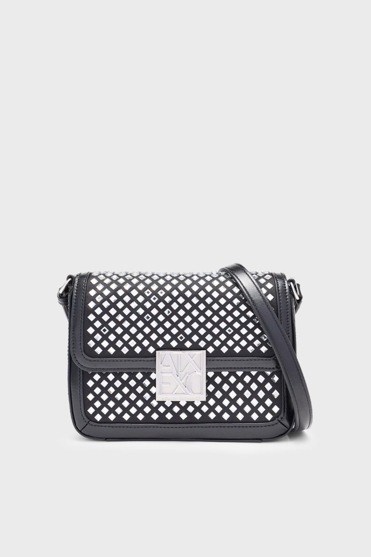 Armani Exchange Taşlı Ayarlanabilir Askılı Kadın Çanta XW003374 AF26449 MC009 Siyah - Armani Exchange