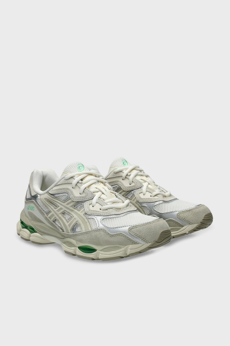 Asics Logolu Süet Detaylı Sneaker Unisex Ayakkabı 1203A383-112 KREM-GRİ - Asics (1)
