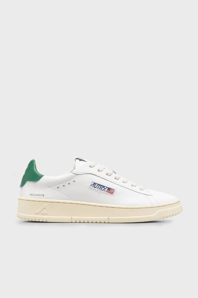 Autry Dallas Hakiki Deri Sneaker Erkek Ayakkabı ADLM-NW02 BEYAZ-YEŞİL - Autry