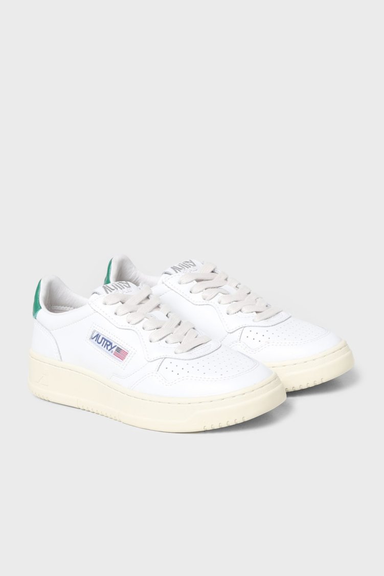 Autry Medalist Hakiki Deri Sneaker Kadın Ayakkabı AULW-LL20 BEYAZ-YEŞİL - Autry (1)