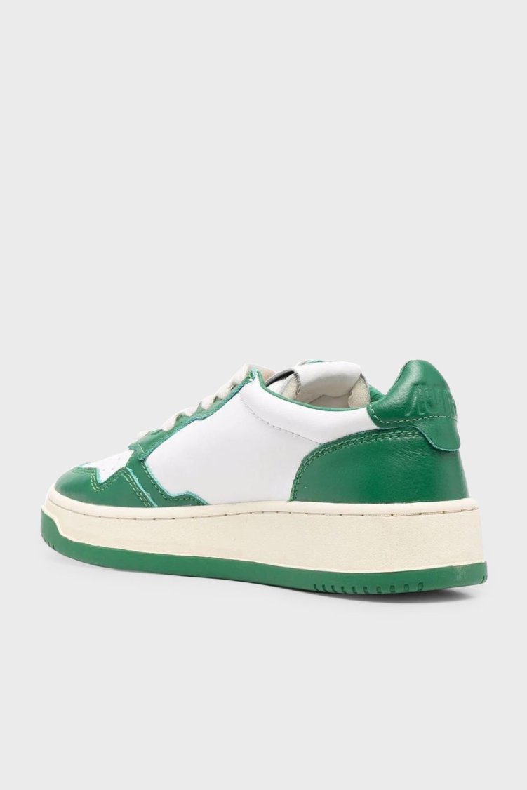 Autry Medalist Hakiki Deri Sneaker Kadın Ayakkabı AULW-WB03 BEYAZ-YEŞİL - Autry (1)