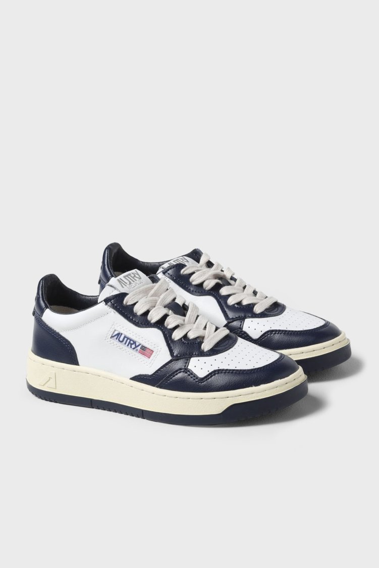 Autry Medalist Hakiki Deri Sneaker Kadın Ayakkabı AULW-WB04 BEYAZ-LACİVERT - Autry (1)
