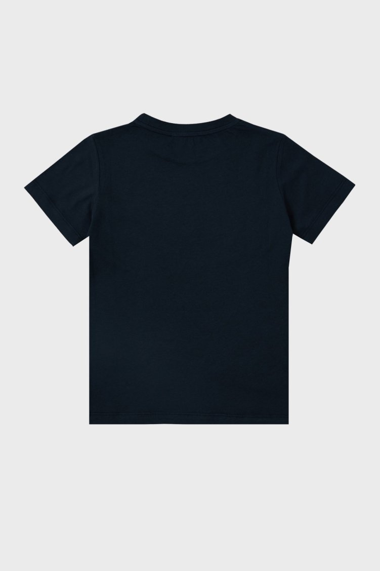Balmain Pamuklu Bisiklet Yaka Çocuk T Shirt 6M8701 MX030 621BC LACİVERT - Balmain (1)