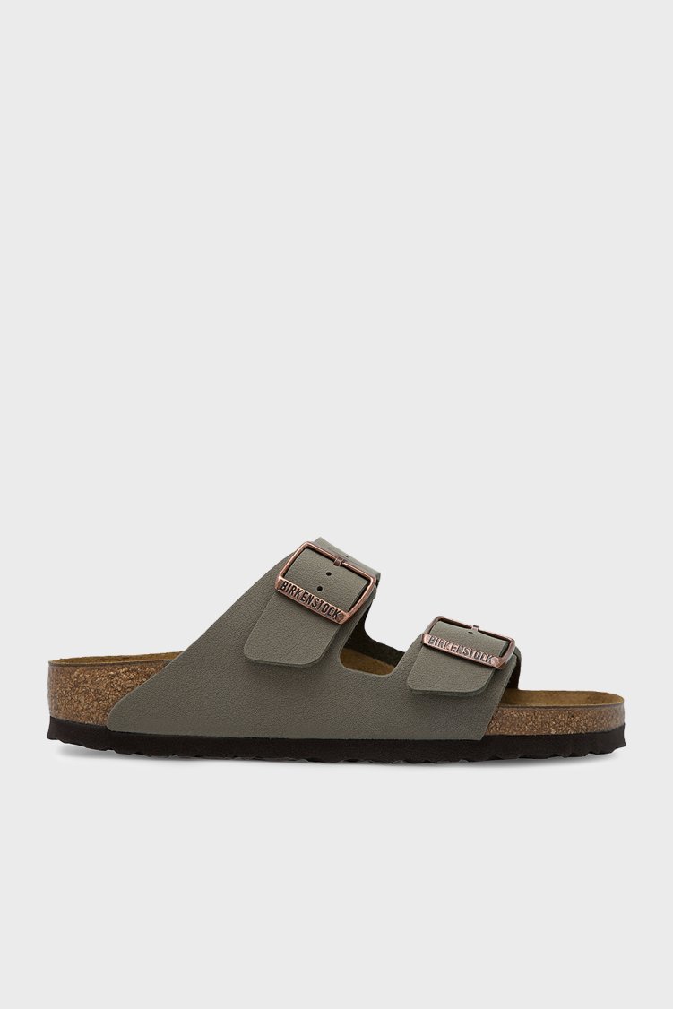 Birkenstock Arizona Bf Nu Çift Bantlı Nubuk Erkek Terlik 151213 TAŞ - Birkenstock