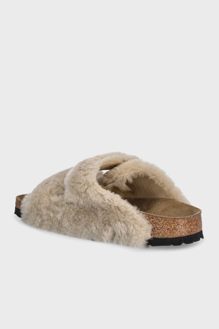 Birkenstock Yünlü Bantlı Unisex Terlik 01030275 BEJ - Birkenstock (1)