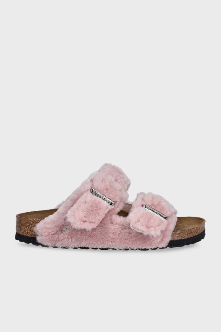 Birkenstock Yünlü Bantlı Unisex Terlik 1030274 PUDRA - Birkenstock