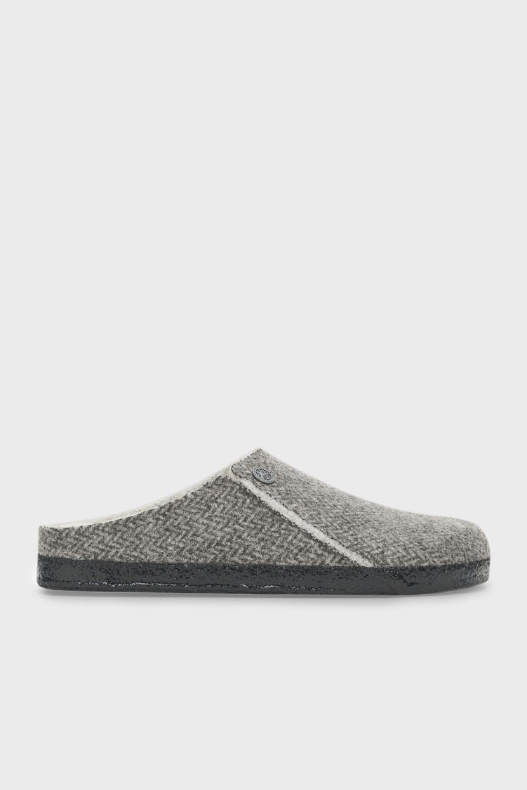 Birkenstock Zermatt Desenli Keçe Ev Unisex Terlik 1028049 KOYU GRİ - Birkenstock