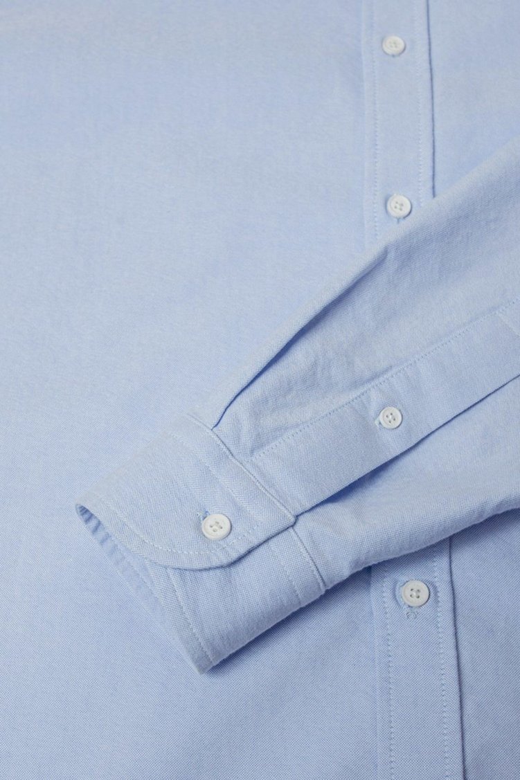 Bluemint Bm Oxford % 100 Pamuk Comfort Fit Düğmeli Yaka Erkek Gömlek BM24002273MW 197 MAVİ - Bluemint (1)
