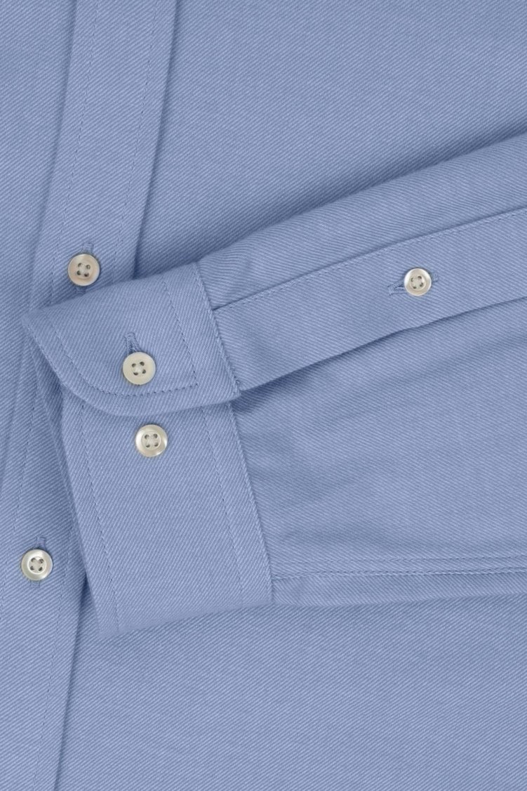 Bluemint Carlos % 100 Pamuk Regular Fit Düğmeli Yaka Erkek Gömlek BM25002677MW 1237 Açık mavi - Bluemint (1)