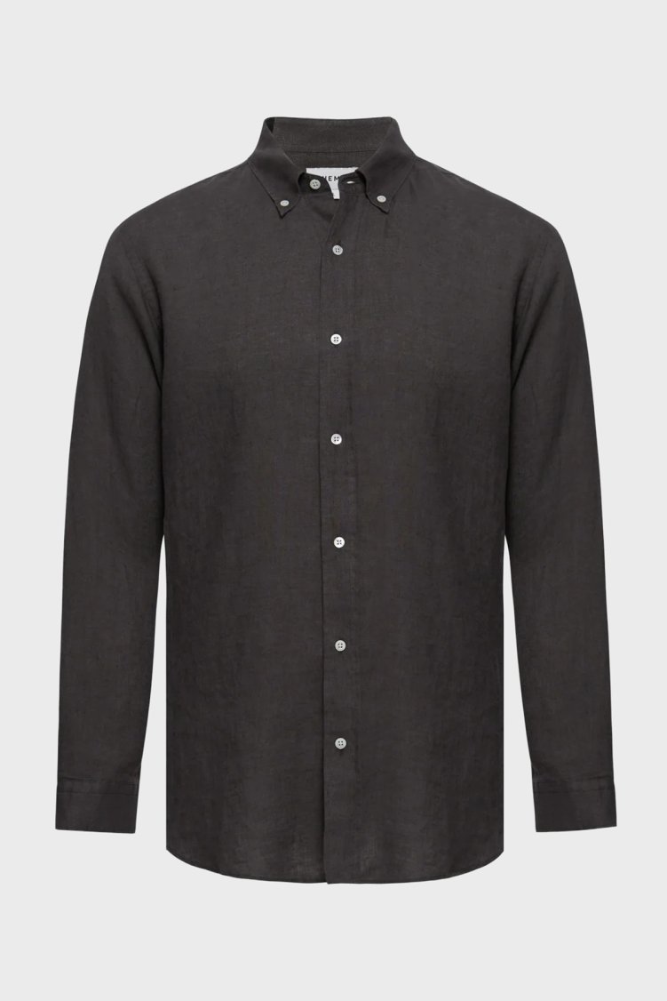 Bluemint Comfort Fit Klasik Yaka Uzun Kollu Keten Erkek Gömlek MARTIN 1175 ANTRASİT - Bluemint (1)