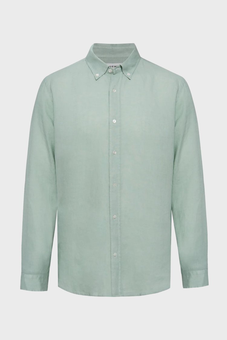 Bluemint Comfort Fit Klasik Yaka Uzun Kollu Keten Erkek Gömlek MARTIN1 144 YEŞİL - Bluemint (1)