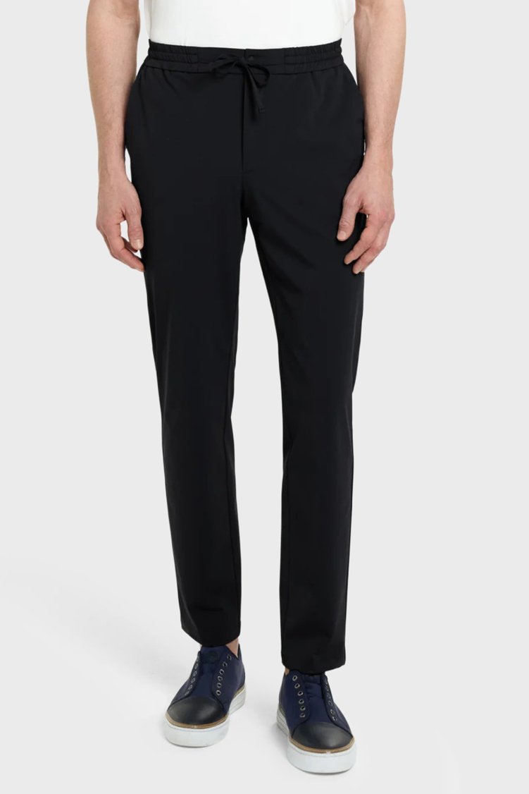 Bluemint Comfort Fit Normal Bel Daralan Paça Erkek Pantolon TRAVELTECH 111 SİYAH - Bluemint