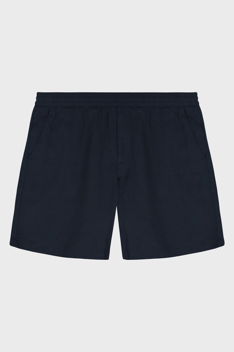 Bluemint Edmund % 100 Keten Comfort Fit Erkek Short BM24004384MS 155 LACİVERT - Bluemint