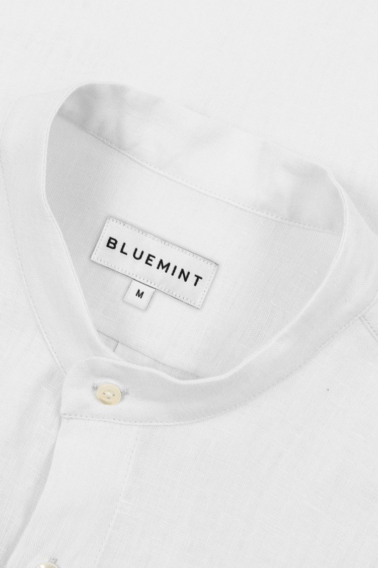 Bluemint Luca % 100 Keten Comfort Fit Erkek Gömlek BM24002092MS 112 BEYAZ - Bluemint (1)
