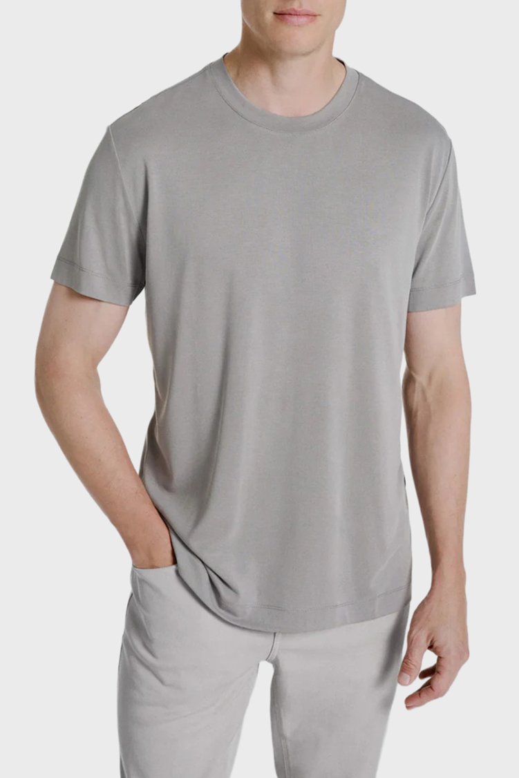 Bluemint Modal Kumaş Bisiklet Yaka Basic Erkek T Shirt SORATEE 1329 GRİ - Bluemint