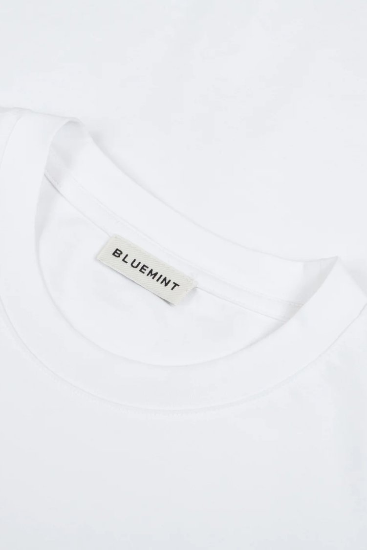 Bluemint Pamuklu Bisiklet Yaka Basic Erkek T Shirt NT001 112 Beyaz - Bluemint (1)
