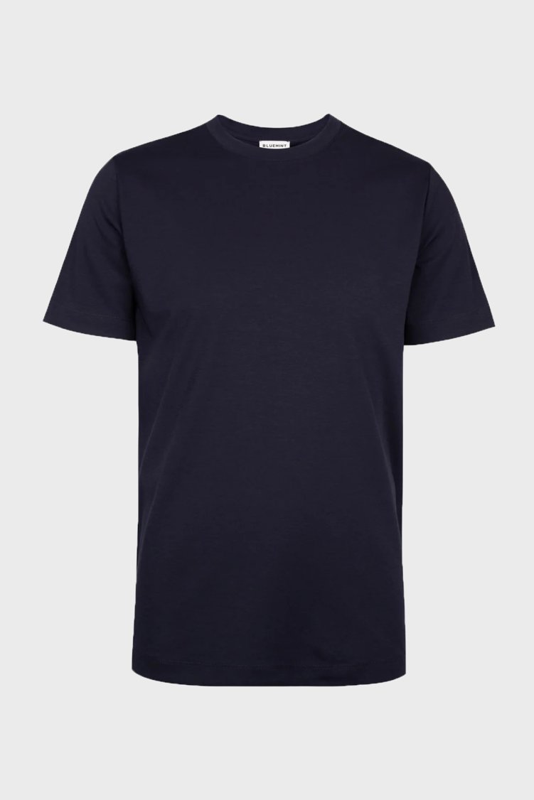 Bluemint Pamuklu Bisiklet Yaka Basic Erkek T Shirt NT001 167 Lacivert - Bluemint