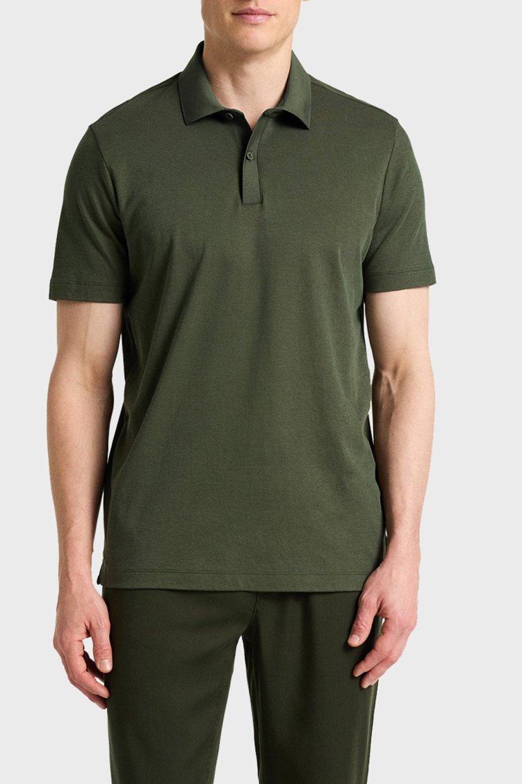 Bluemint Pamuklu Comfort Fit Düğmeli Erkek Polo Yaka T Shirt BM25007304MS 332 HAKİ - Bluemint