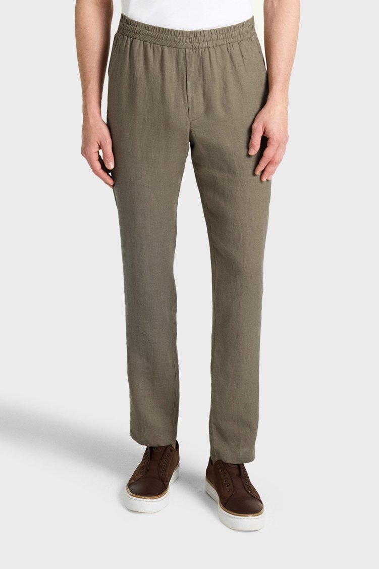 Bluemint Pamuklu Comfort Fit Lastikli Bel Daralan Paça Erkek Pantolon BM25009296MS 836 AÇIK HAKİ - Bluemint