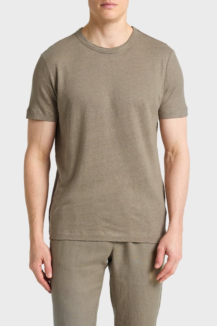 Bluemint Pamuklu Comfort Fit Sıfır Yaka Erkek T Shirt BM25001303MS 836 AÇIK HAKİ - Bluemint