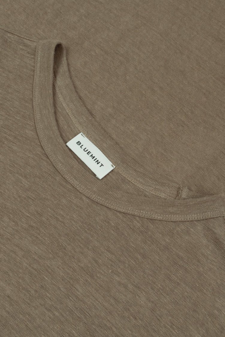 Bluemint Pamuklu Comfort Fit Sıfır Yaka Erkek T Shirt BM25001303MS 836 AÇIK HAKİ - Bluemint (1)