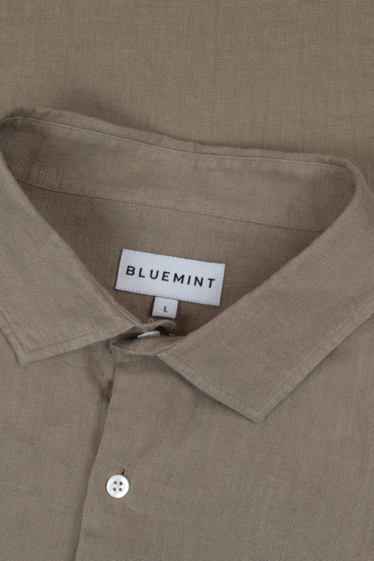 Bluemint Sedef Düğme Klasik Yaka Uzun Kollu Keten Erkek Gömlek LUCA 1330 HAKİ - Bluemint (1)