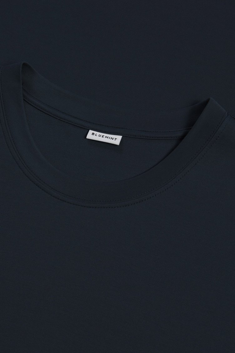 Bluemint Seth Comfort Fit Bisiklet Yaka Basic Erkek T Shirt BM25001333MW 155 LACİVERT - Bluemint (1)
