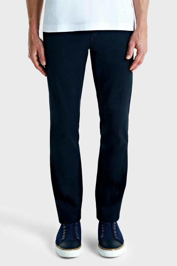Bluemint Streç Pamuklu Slim Fit Normal Bel Boru Paça Erkek Pantolon BM24009361MS 155 KOYU LACİVERT - Bluemint