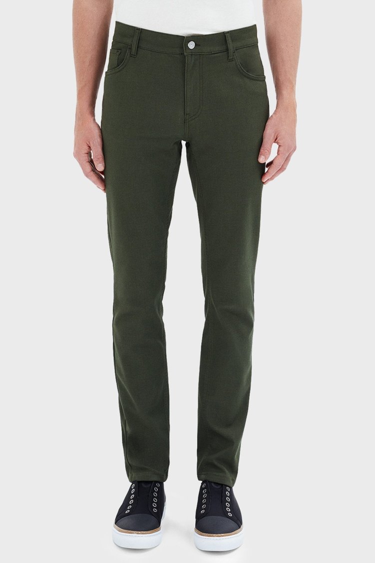 Bluemint Streç Pamuklu Slim Fit Normal Bel Düz Paça Erkek Pantolon BM23009178MS 555 Olive - Bluemint