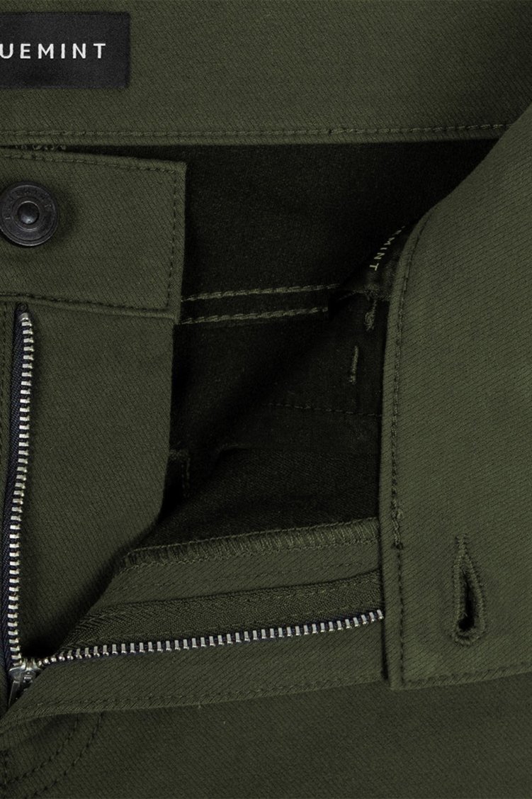 Bluemint Streç Pamuklu Slim Fit Normal Bel Düz Paça Erkek Pantolon BM23009178MS 555 Olive - Bluemint (1)