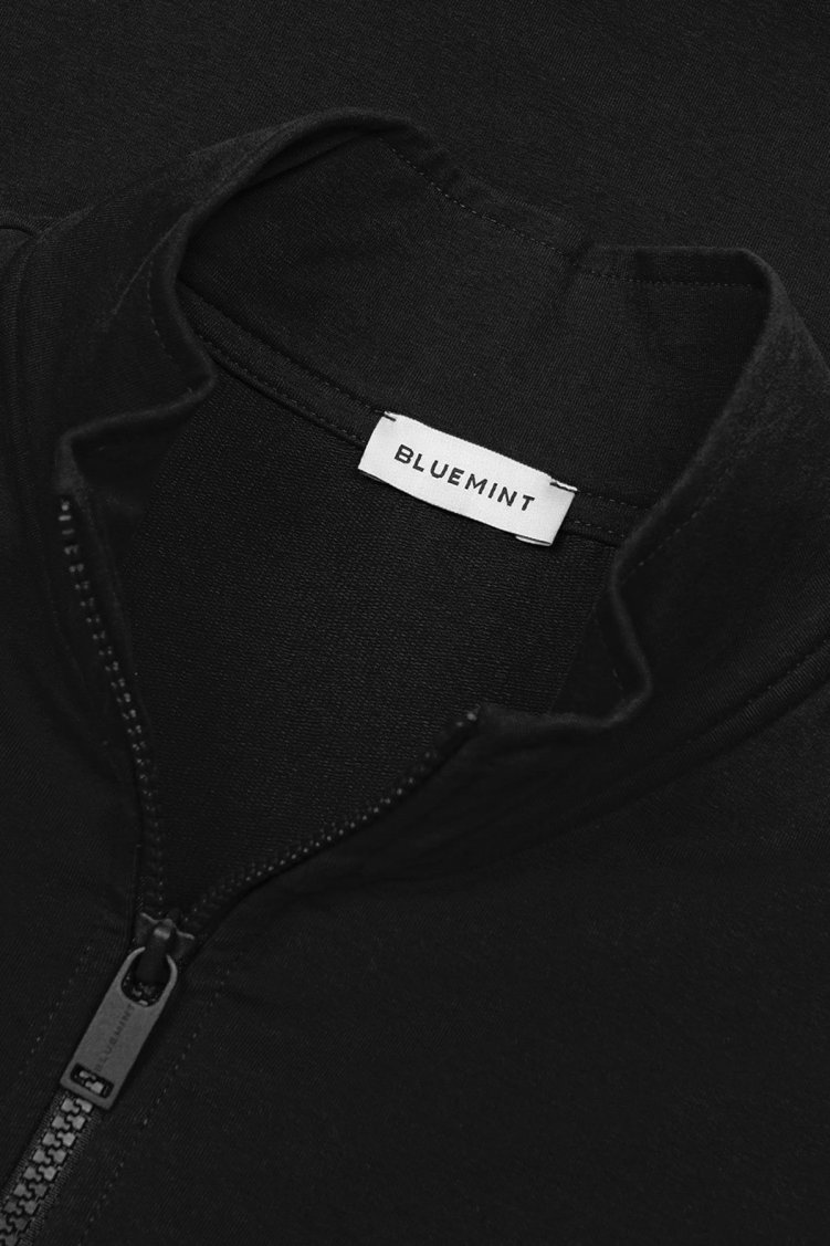 Bluemint Wesley Streç Pamuklu Regular Fit Dik Yaka Erkek Sweat BM22019247MW 111 SİYAH - Bluemint (1)