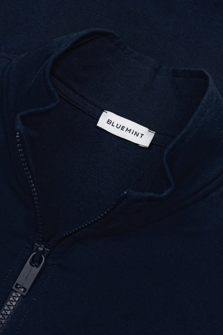 Bluemint Wesley Streç Pamuklu Regular Fit Dik Yaka Erkek Sweat BM22019247MW 155 LACİVERT - Bluemint (1)