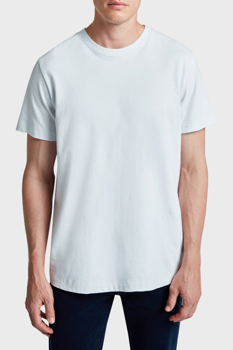 Bluemint William Brushed % 100 Pamuk Comfort Fit Bisiklet Yaka Erkek T Shirt BM24001389MW 630 MİNT - Bluemint