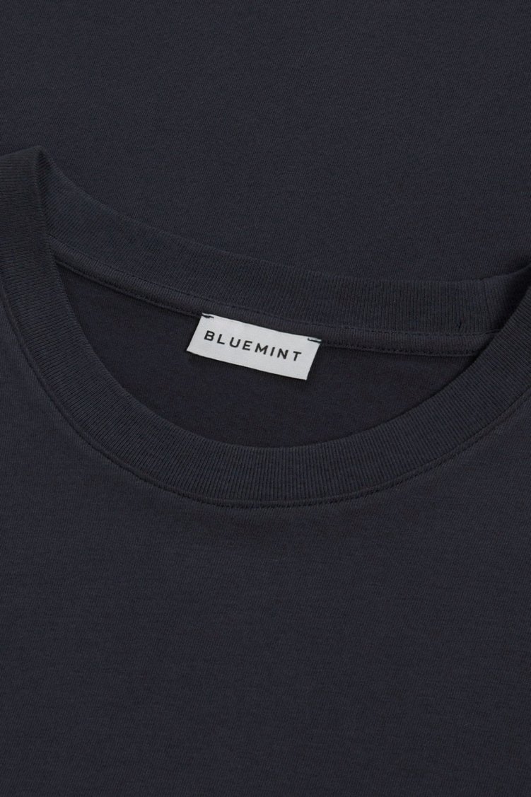 Bluemint William Brushed % 100 Pamuk Comfort Fit Bisiklet Yaka Erkek T Shirt BM24001389MW1 106 LACİVERT - Bluemint (1)