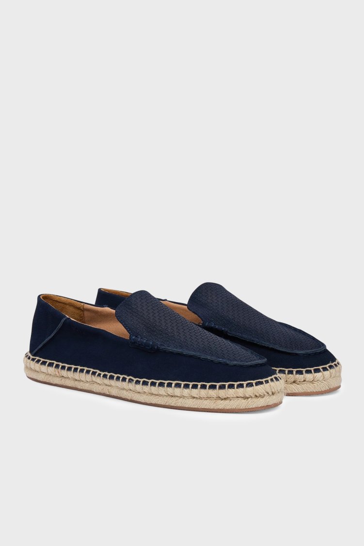 Boss % 100 Deri Erkek Espadril 50563149 401 LACİVERT - Boss (1)