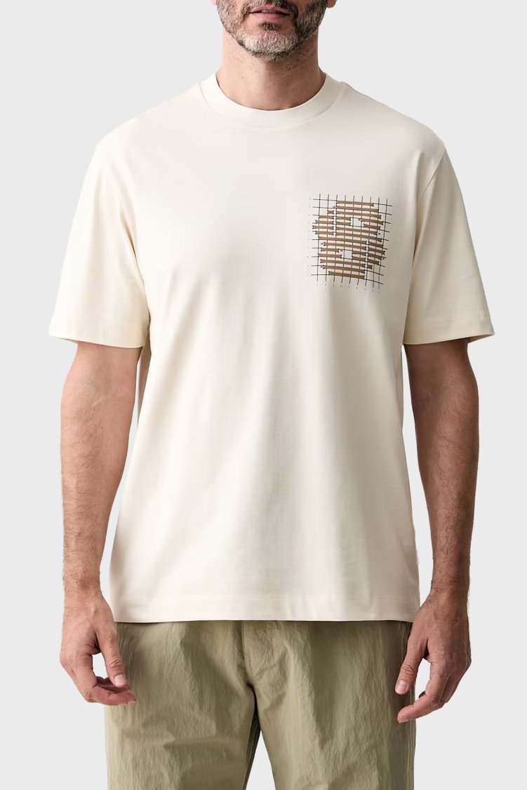 Boss % 100 Pamuk Bisiklet Yaka Logolu Erkek T Shirt 50565606 119 Beyaz - Boss