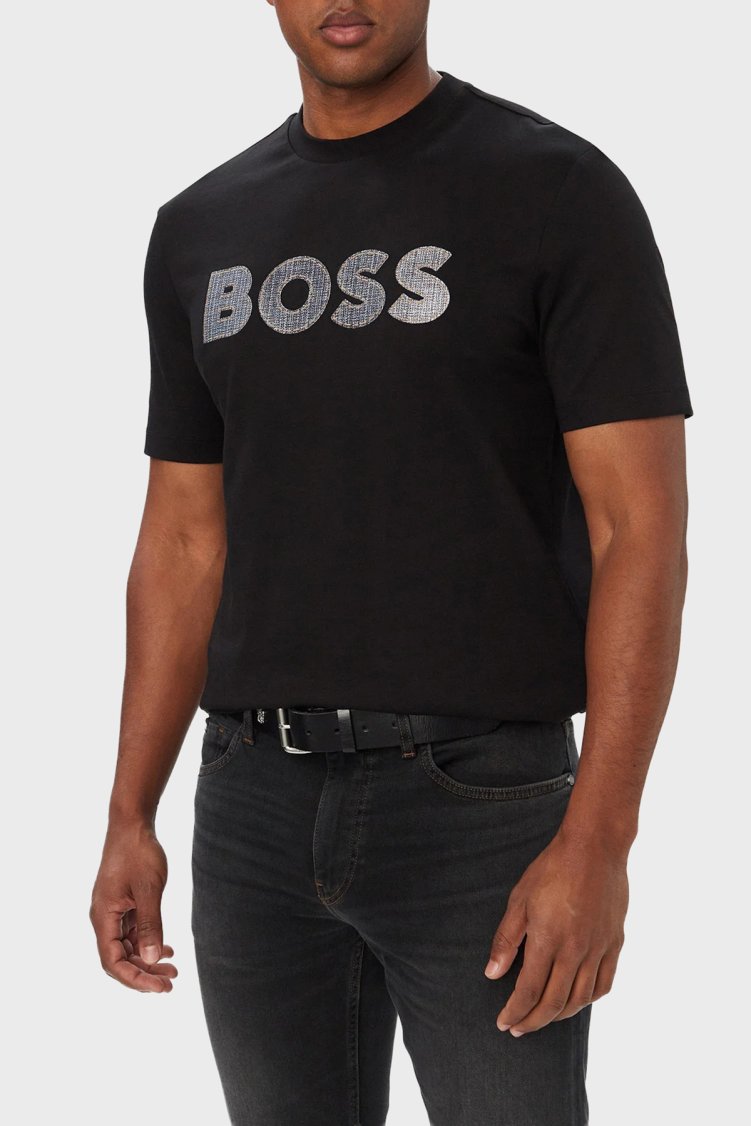 Boss % 100 Pamuk Regular Fit Bisiklet Yaka Erkek T Shirt 50565630 001 Siyah - Boss