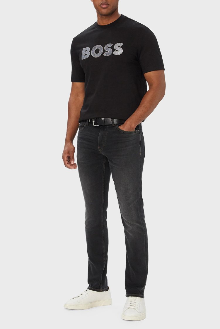 Boss % 100 Pamuk Regular Fit Bisiklet Yaka Erkek T Shirt 50565630 001 Siyah - Boss (1)