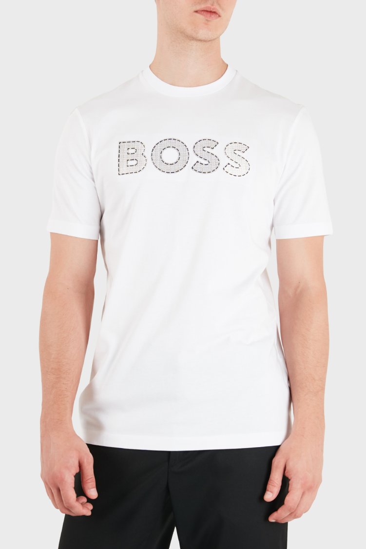 Boss % 100 Pamuk Regular Fit Bisiklet Yaka Erkek T Shirt 50565630 100 Beyaz - Boss