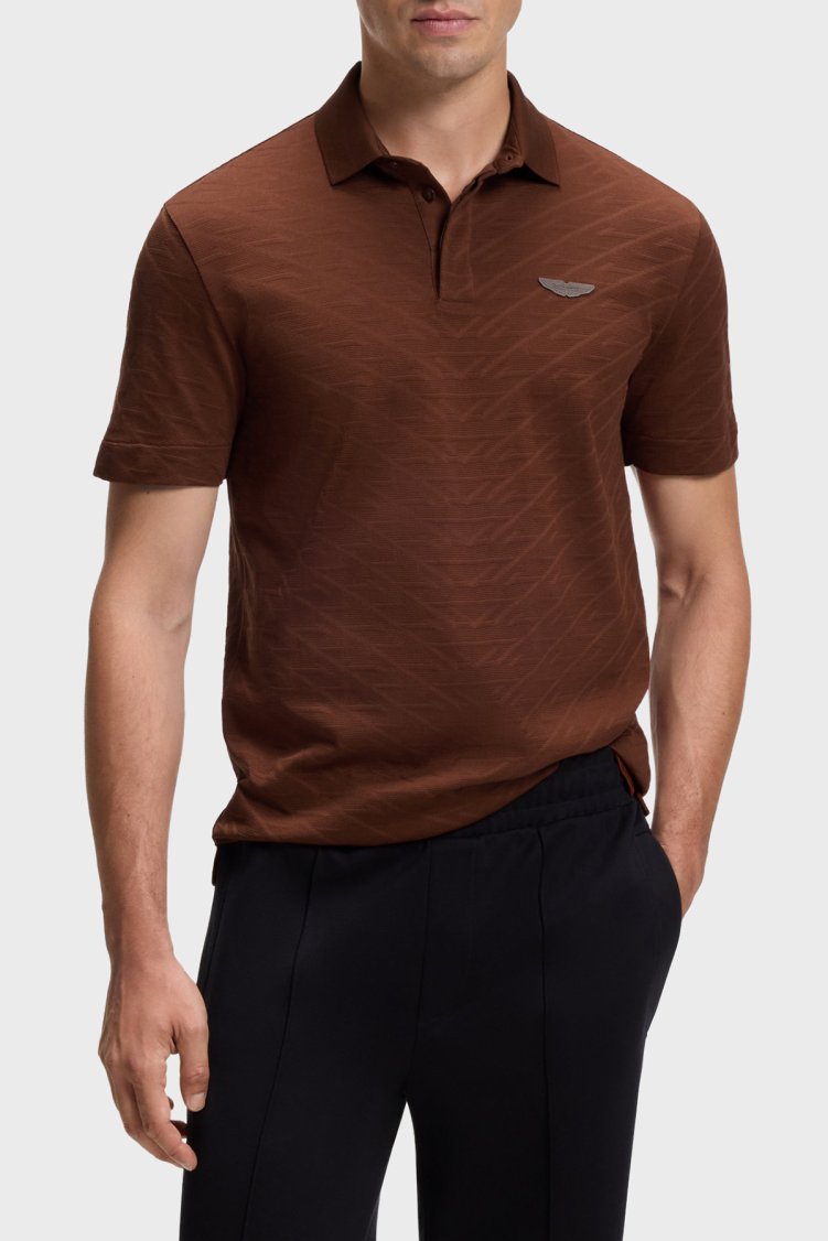 Boss % 100 Pamuk Regular Fit Düğmeli Erkek Polo 50565174 214 Kahve - Boss