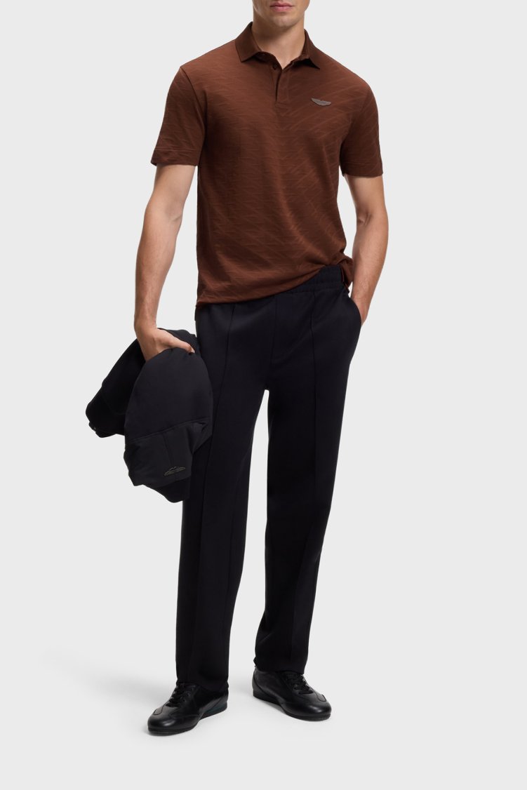 Boss % 100 Pamuk Regular Fit Düğmeli Erkek Polo 50565174 214 Kahve - Boss (1)