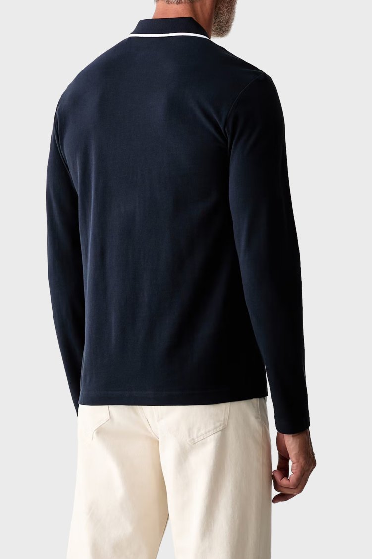 Boss % 100 Pamuk Regular Fit Düğmeli Erkek Polo 50566186 404 Lacivert - Boss (1)