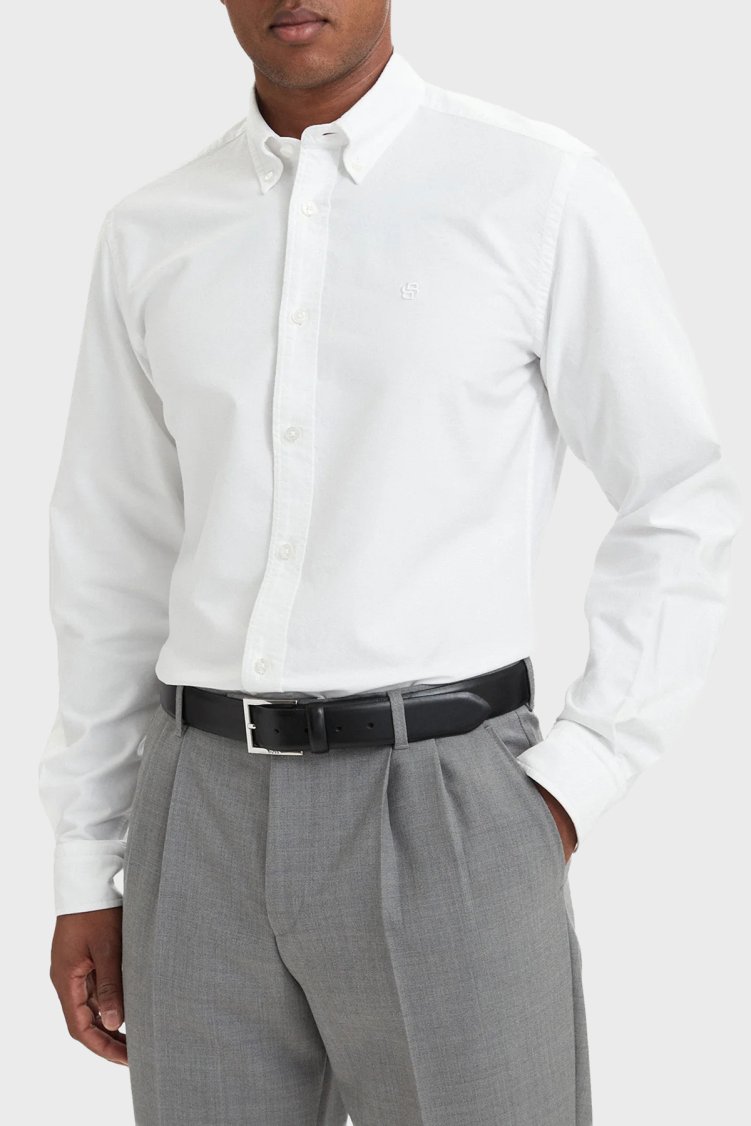 Boss % 100 Pamuk Regular Fit Düğmeli Yaka Erkek Gömlek 50566988 100 Beyaz - Boss