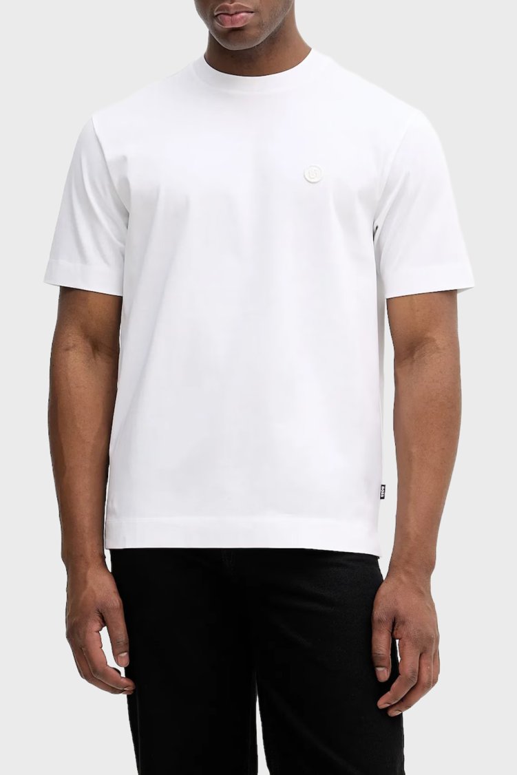 Boss % 100 Pamuk Relaxed Fit Bisiklet Yaka Erkek T Shirt 50559050 100 Beyaz - Boss