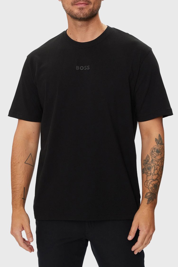 Boss % 100 Pamuklu Oversize Fit Erkek T Shirt 50519368 001 Siyah - Boss