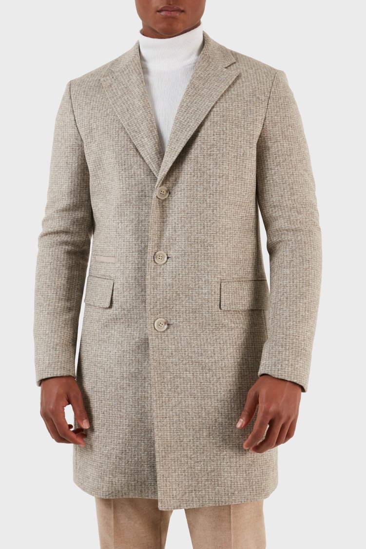 Boss Çıkarılabilir İç Panelli Yün Karışımlı Slim Fit Erkek Kaban 50502320 131 BEJ - Boss (1)