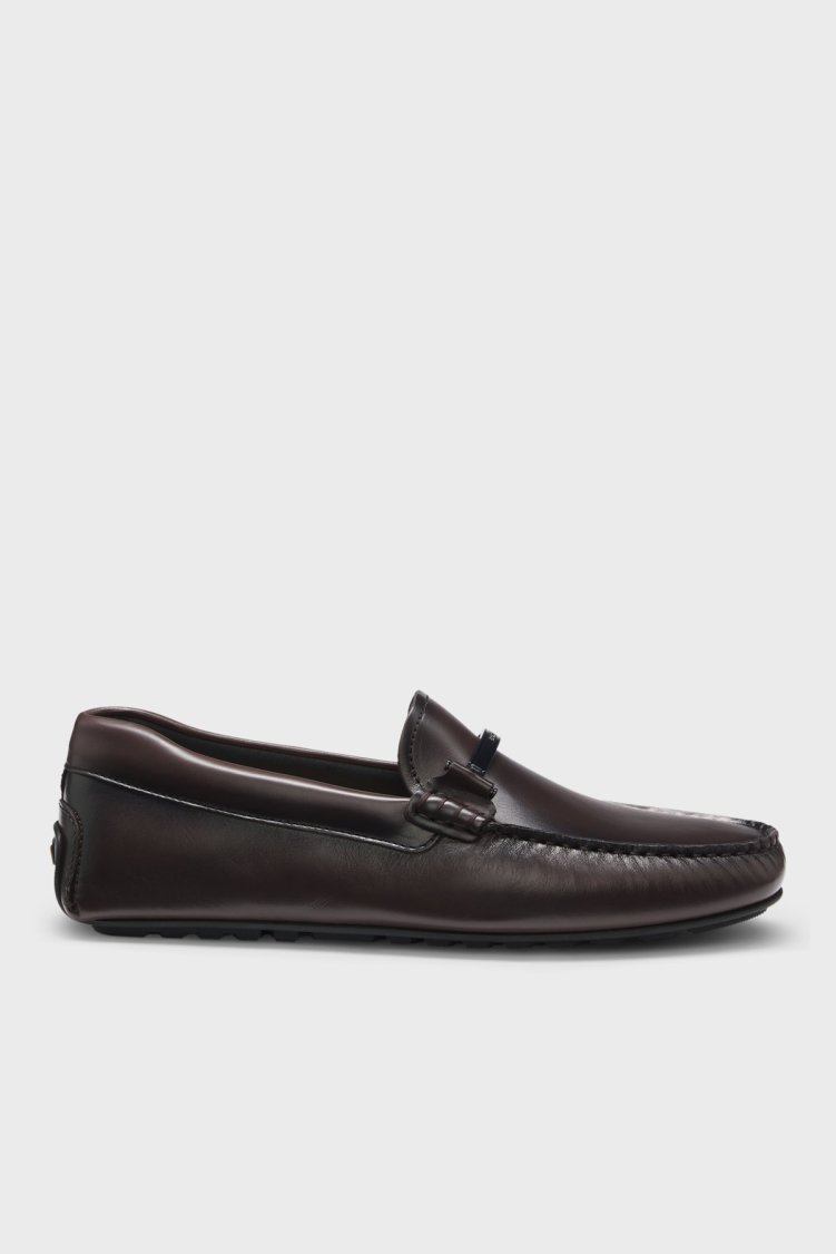 Boss Deri Aksesuar Detaylı Loafer Erkek Ayakkabı 50548100 205 Kahve - Boss